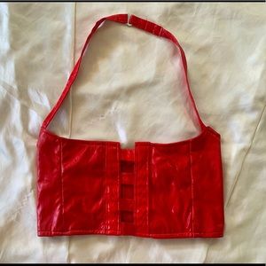 Cherry red halter top